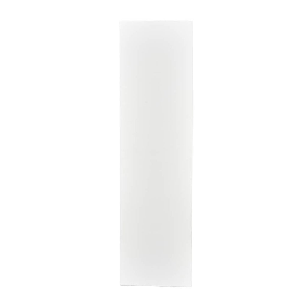 White 48" x 12" x 30" Portable Stage Facade with Front Overhang and Flush Sides