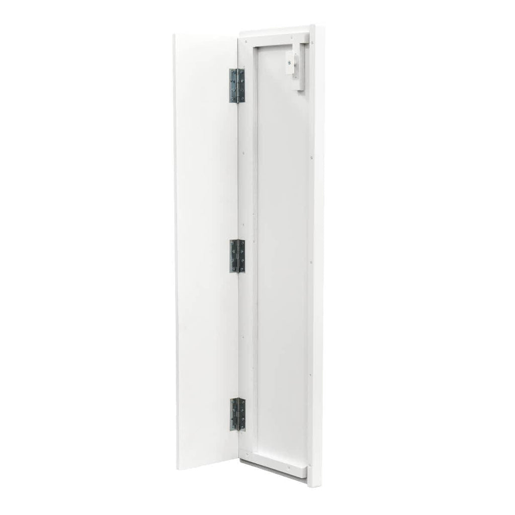 White 48" x 12" x 30" Portable Stage Facade with Front Overhang and Flush Sides
