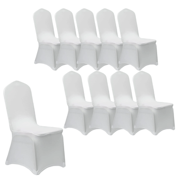 10-Pack White Spandex Chair Cover 250 gsm