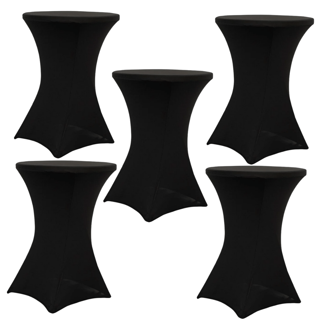 5-Pack Spandex Cocktail Table Cover 250gsm 36"