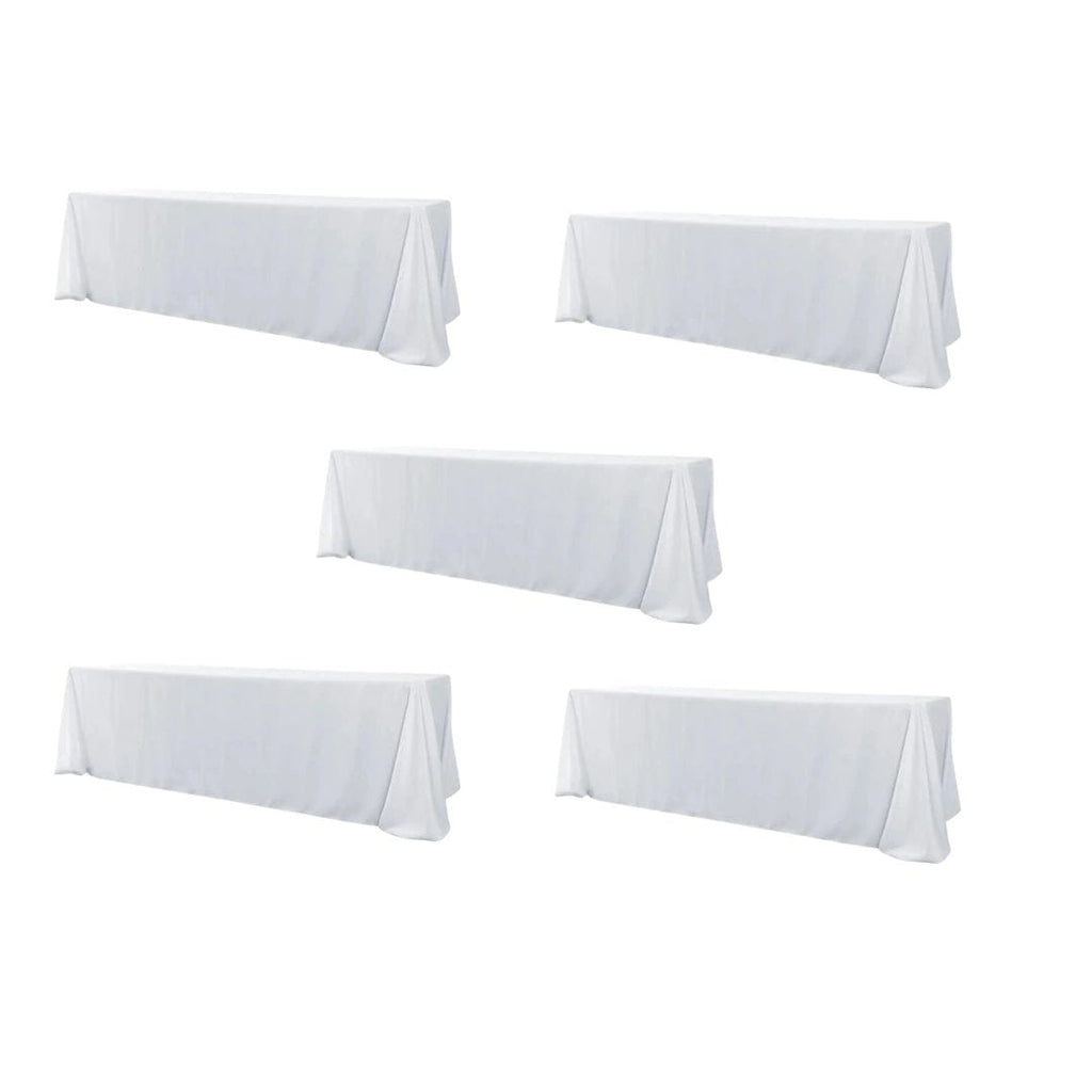 5-Pack Polyester Rectangle Tablecloth 190gsm