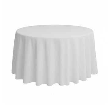 White 108" Round Majestic Dupioni Tablecloth