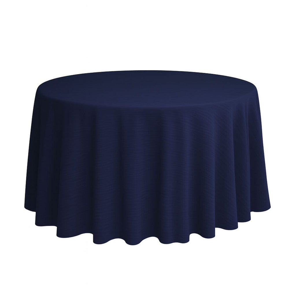 Navy Blue Round Bali Tablecloth Linen