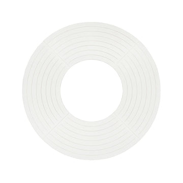 Enclosed Circle Serpentine Farm Table Kit - Seats 16 - Includes 4 White Distressed Serpentine Tables
