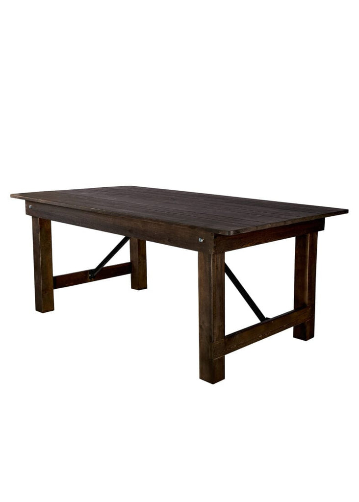 72″ x 40″ (6 Foot ) Rectangle Straight Leg Wood Farm Table