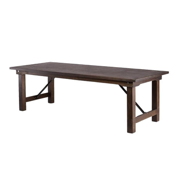 Rectangle Straight Leg Wood Farm Table