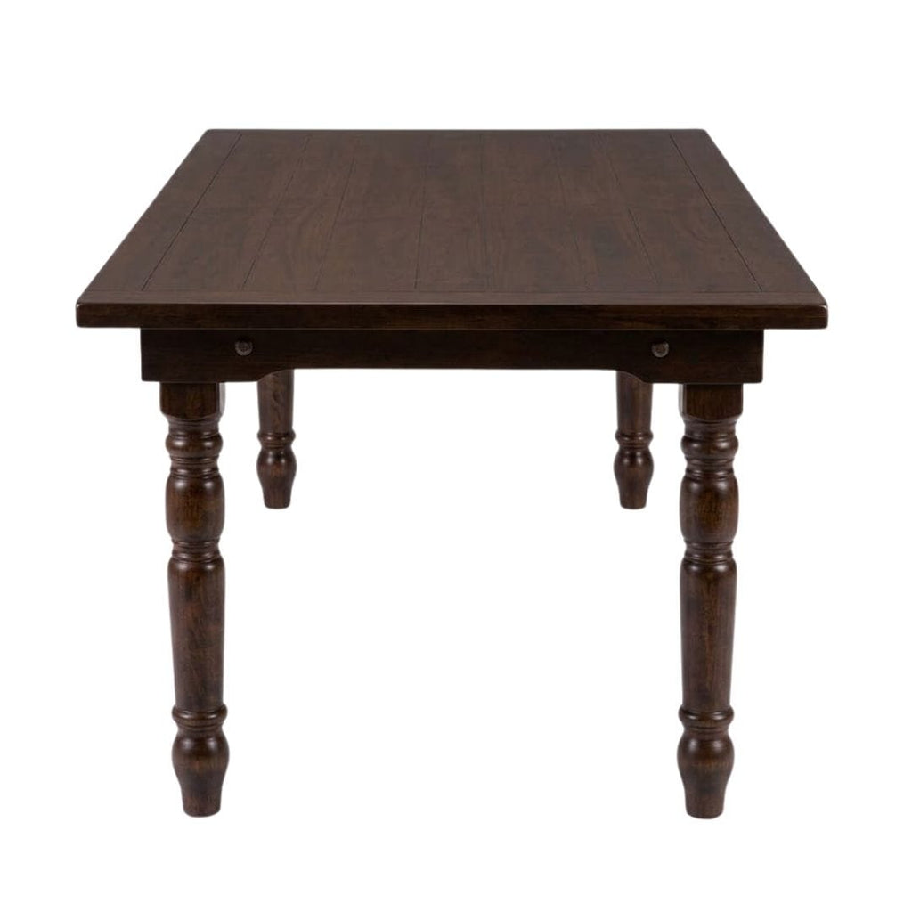 96" x 40" (8 Foot) Fruitwood Rectangle Fluted Leg Wood Farm Table
