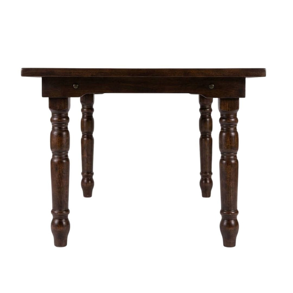 96" x 40" (8 Foot) Fruitwood Rectangle Fluted Leg Wood Farm Table