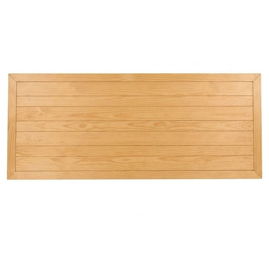 96" x 40" (8 Foot) Natural Rectangle Straight Leg Wood Farm Table