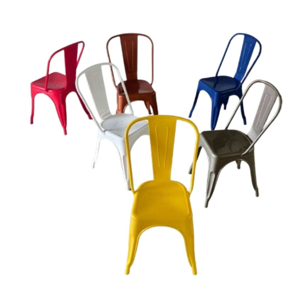 Blue All Weather Tolix Style Resin Chair
