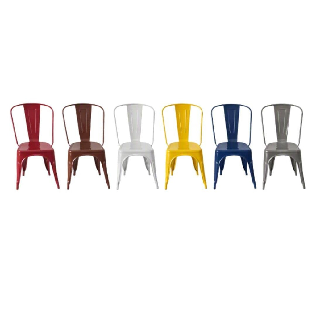 Brown All Weather Tolix Style Resin Chair