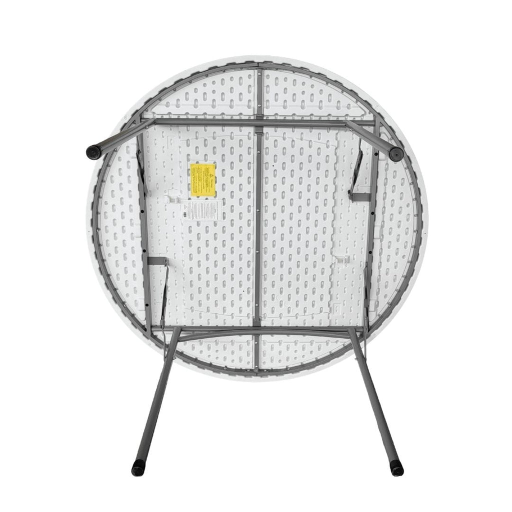 48" (4 Foot) Round Heavy Duty Plastic Folding Table with Steel-Core