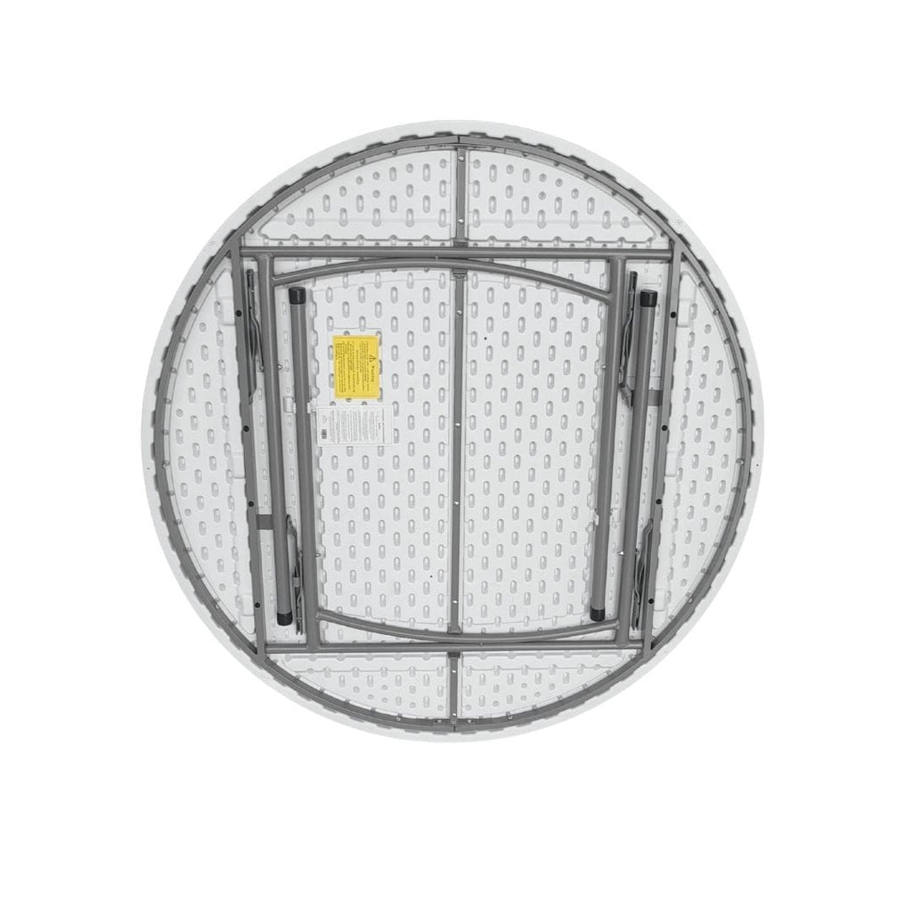 48" (4 Foot) Round Heavy Duty Plastic Folding Table with Steel-Core