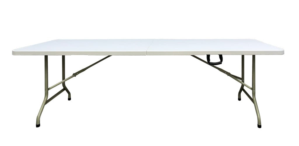 96" x 30" (8 Foot) Rectangle Heavy Duty Fold-In-Half Plastic Table