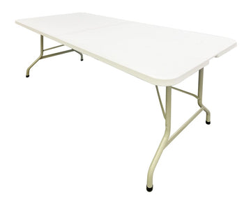 72" x 30" (6 Foot) Rectangle Fold-In-Half Plastic Table