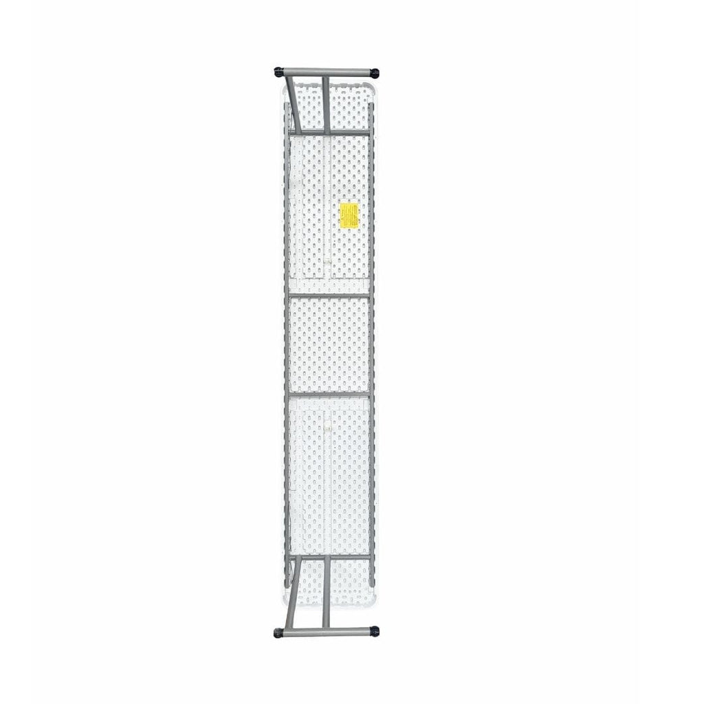 96" x 18" (8 Foot) White Rectangle Heavy Duty Plastic Folding Table
