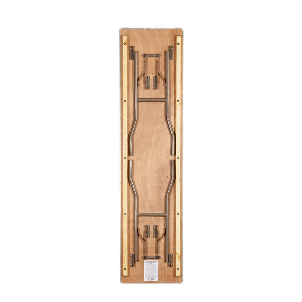 72" x 18" (6 Foot) Rectangle Heavy Duty Plywood Folding Seminar Table with Metal Edge