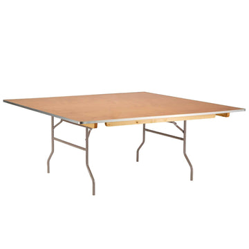 72" x 72" (6 Foot) Square Plywood Folding Table
