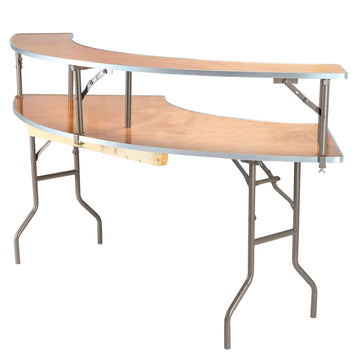 7 Foot (84" x 30") Serpentine Plywood Table and Bar Top