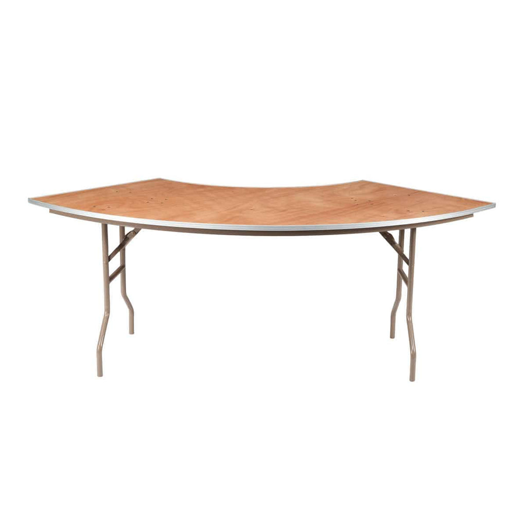 84" x 30" (7 Foot) Serpentine Plywood Steel-Core Folding Table