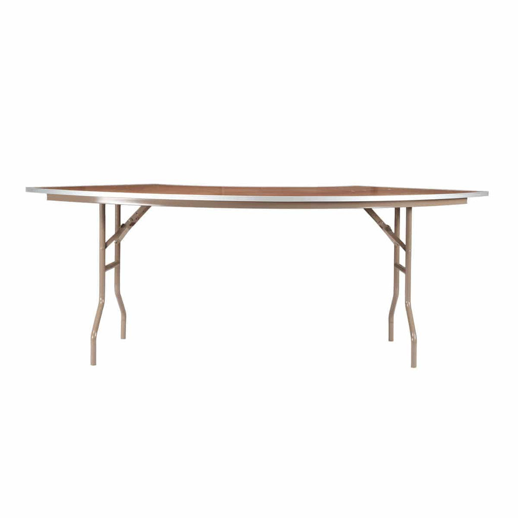 84" x 30" (7 Foot) Serpentine Plywood Steel-Core Folding Table