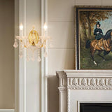 Modern Crystal Wall Sconce Lighting, 2-Light Wall Mounted Crystal Light Fixture for Bathroom, Living Room & Indoor Use