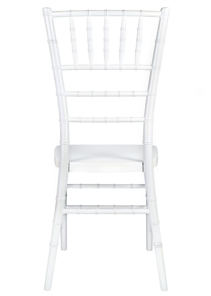 Sparkling Pearl White Resin Steel-Core Ballroom Chair