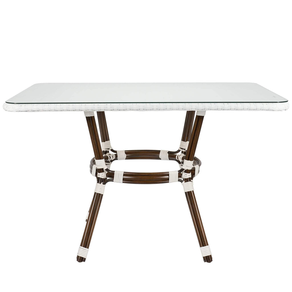 48" x 36" Glass Top French Bistro Table