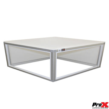 XSA-2X2-8 Lumo Stage Acrylic Stage 2'x2'x8" Platform Cube Light Box Section for Disco Style Dance Floor - Includes (2) Panels
