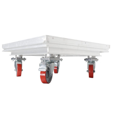 XSQ-10W StageQ Brake Locking Staging 10" Height Stage Legs with 5" Rubber Steel Casters, Set of 4