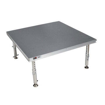 XSQ-4X4 4' x 4' Single Portable Stage Unit Height (6) Adjustable Legs from 28" to 48"