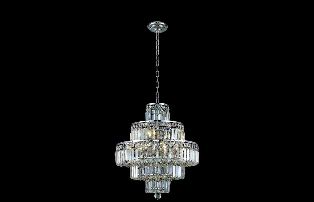 C121-2038D32C/RC - Regency Lighting: Maxime 30 light Chrome Chandelier Clear Royal Cut Crystal