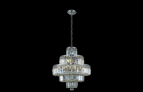 C121-2038D20C/EC - Regency Lighting: Maxime 13 light Chrome Chandelier Clear Elegant Cut Crystal