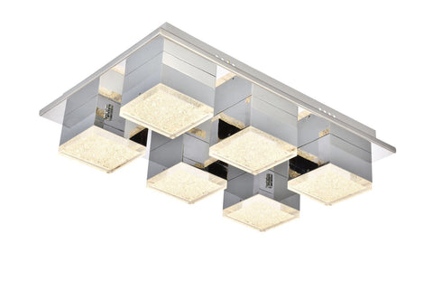 ZC121-5100F6C - Regency Lighting: Glasgow 6 Light Chrome Flush Mount