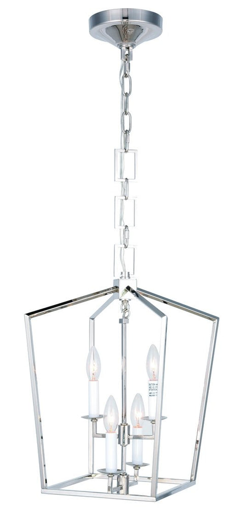 ZC121-1512D17PN - Urban Classic: Denmark 4 light Polished Nickel Pendant