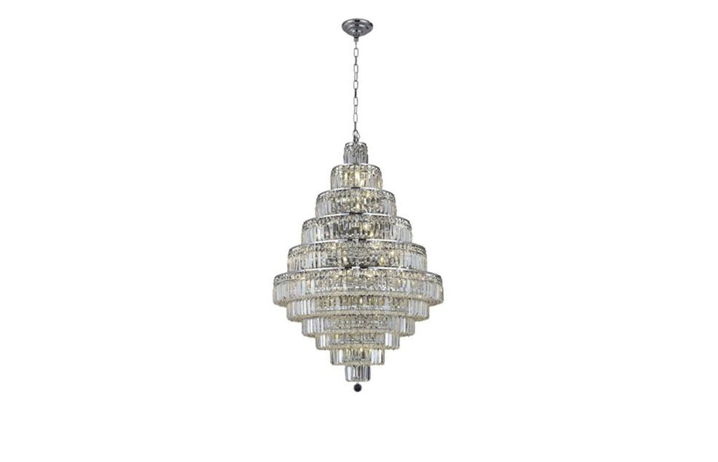 C121-2038D32C/RC - Regency Lighting: Maxime 30 light Chrome Chandelier Clear Royal Cut Crystal