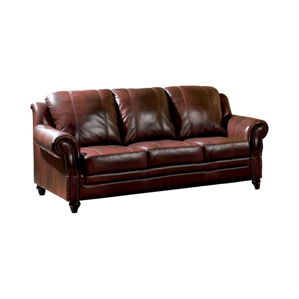 Set of 3 - Princeton Rolled Arm Sofa + Love Seat + Recliner - D300-10001