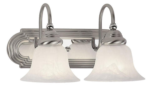 Livex Belmont 2 Light BN w/ CH Insert Bath Light - C185-1002-95