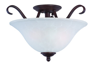 Basix 2-Light Semi-Flush Mount Oil Rubbed Bronze - C157-10120ICOI