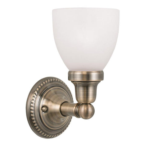 Livex Classic 1 Light Antique Brass Bath Light - C185-1021-01