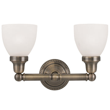 Livex Classic 2 Light Antique Brass Bath Light - C185-1022-01