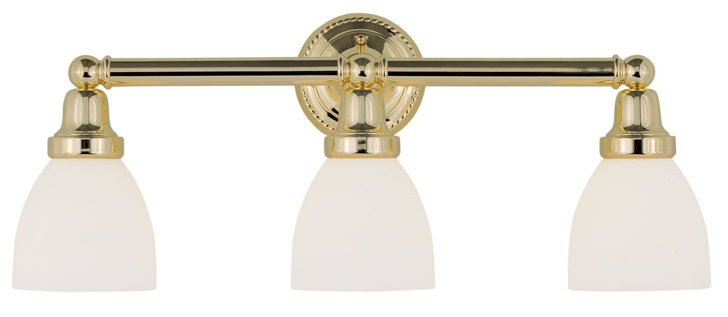 Livex Classic 3 Light Polished Brass Bath Light - C185-1023-02