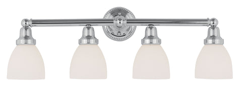 Livex Classic 4 Light Polished Chrome Bath Light - C185-1024-05