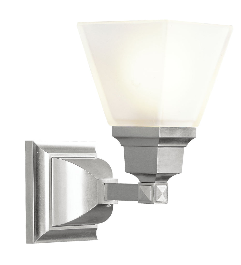 Livex Mission 1 Light Brushed Nickel Bath Light - C185-1031-91