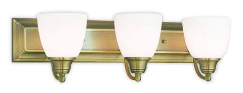 Livex Springfield 3 Light Antique Brass Bath Light - C185-10503-01