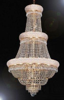 French Empire Crystal Chandelier Lighting H50" X W30" - Go-A93-448/21