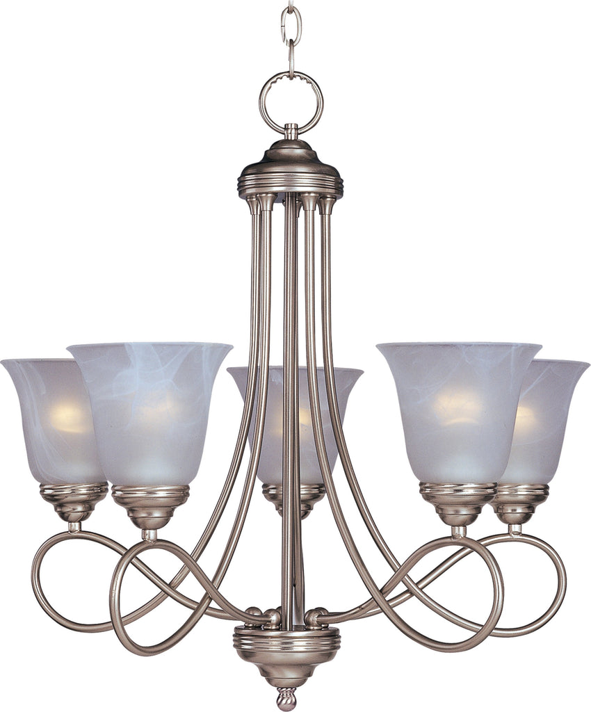 Nova 5-Light Chandelier Satin Nickel - C157-11044MRSN