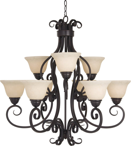 Manor 9-Light Chandelier Oil Rubbed Bronze - C157-12207FIOI