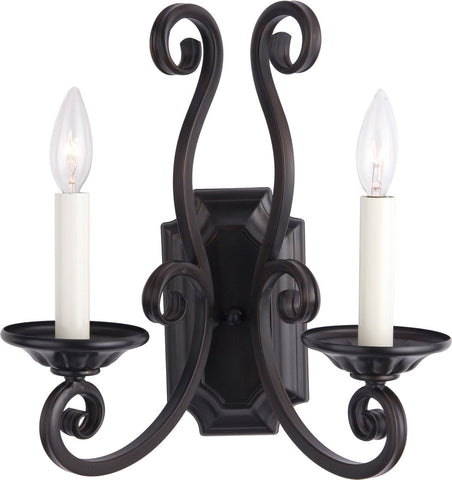 Manor 2-Light Wall Sconce Oil Rubbed Bronze - C157-12218OI