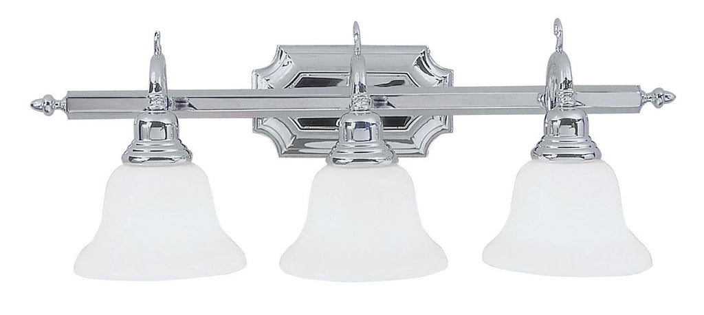 Livex French Regency 3 Light Polished Chrome Bath Light - C185-1283-05